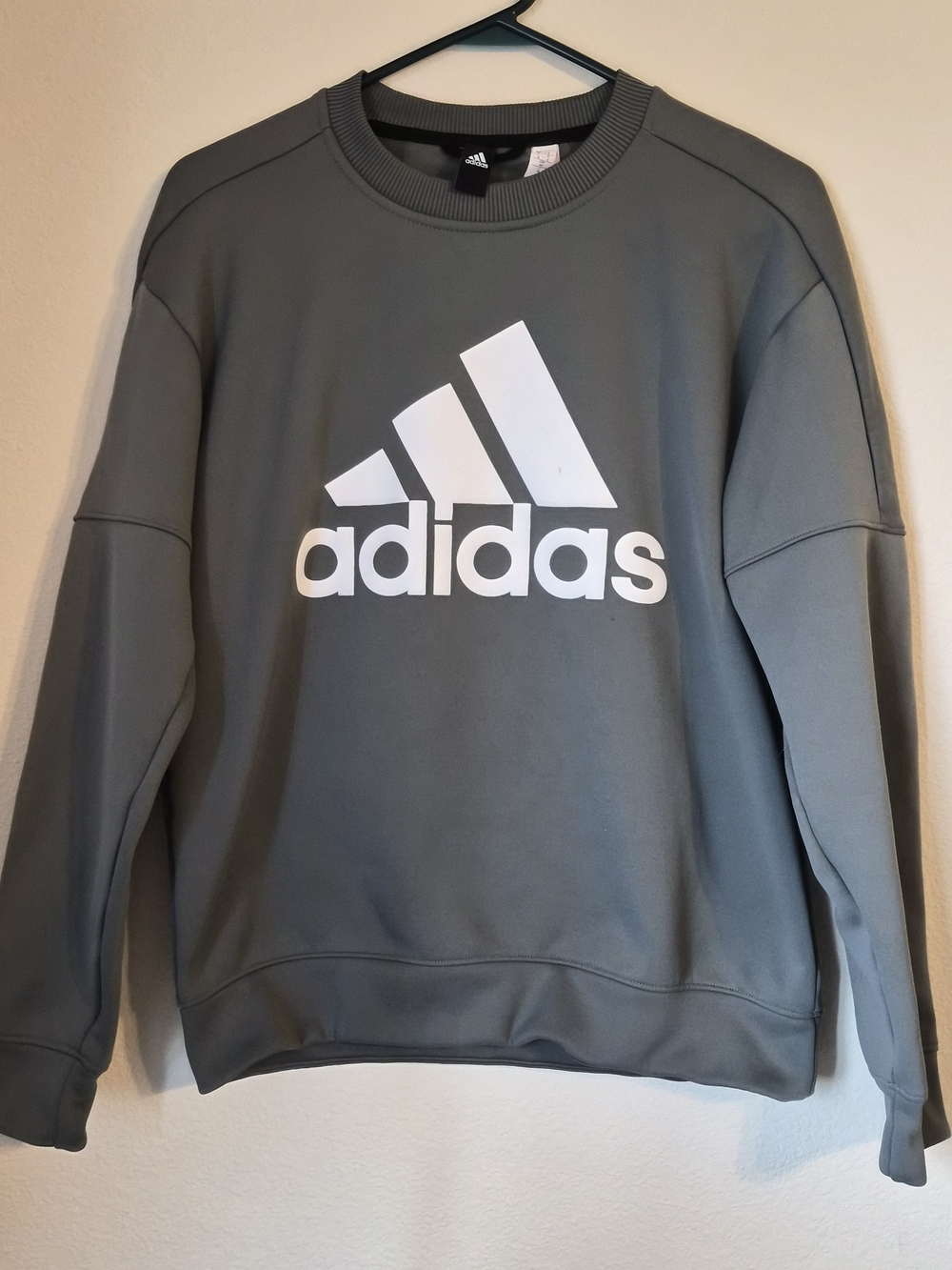 adidas Gray Crewneck Sweatshirt with White Logo